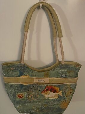 Paul Brent Green Ocean Print Tote Bag